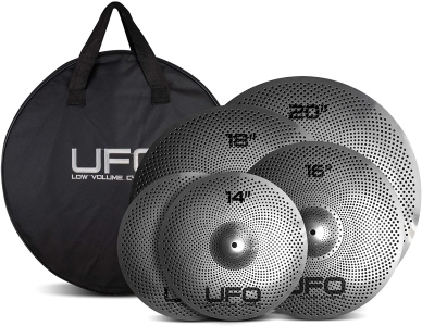 Ufo Set2 Piatti Allenamento HiHat 14 Crash 16 Crash 18 Ride 20 con Borsa
