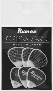 Ibanez Set 6 Plettri Sand Grip Bianchi da 0,8 mm di Spessore