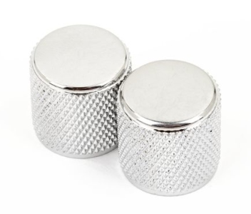 Fender Manopole per Telecaster o Precision Bass Knurled Chrome Knobs Set 2