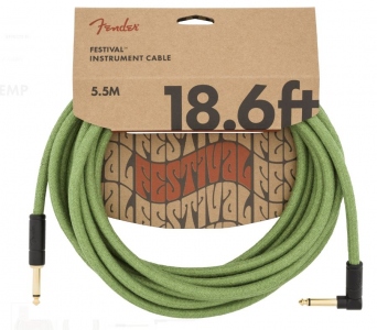 Fender Festival Hemp Cavo Jack Pipa Mt5,5 Green