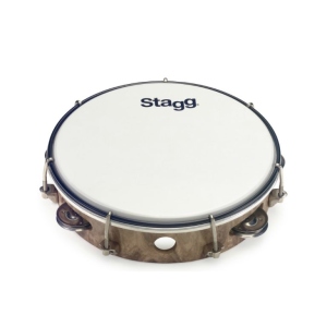 Stagg Tamburello Cm.25,4 Pelle Regolabile 1 Fila di Sonagli