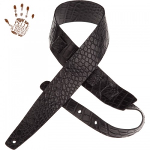Magrabo Tracolla Holes Holes HC Embossed Cocco Pros Nero 6 cm