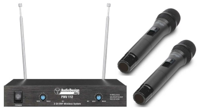 Audiodesign Radiomicrofono VHF 2 Canali Microfoni a Gelato