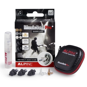 Alpine Kit Auricolari per Protezione Uditiva con 3 Filtri Attenuazione Black Ed