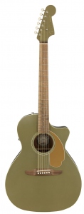 Fender Newporter Player Olive Satin Chitarra Acustica Elettrificata