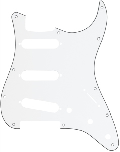 Fender 11 Hole Modern Style Stratocaster SSS Pickguard White 3Ply