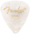 Fender Celluloid Picks, 351 Shape - White Moto Thin -12 Pack 