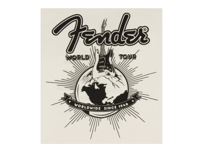 Fender World Tour T-Shirt Vintage White XXL
