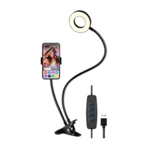 KARMA Supporto Da Tavolo con Pinza per Luce e Cellulare