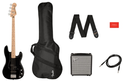 Squier Pack Affinity Precision Bass PJ Black e Rumble 15