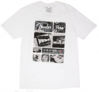 Fender T-Shirt Vintage Parts White Large
