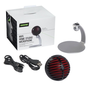 Shure Mv5 B Dig Black Microfono Condensatore per Home Studio
