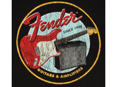 Fender T-Shirt 1946 Guitars & Amplifiers Vintage Black Medium