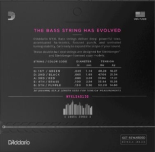 D'Addario Nyxls45130 Nickel Long Scale 45-130