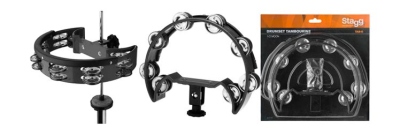 Stagg Tamburello 1/2 Luna con Attacco per Asta Piatto