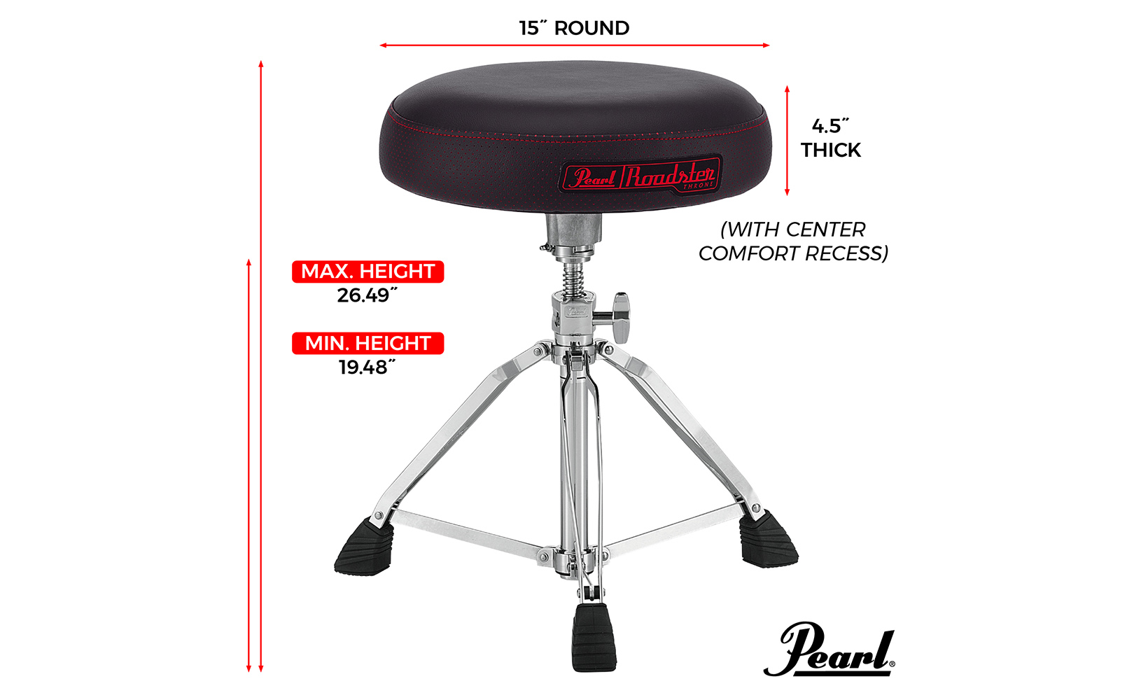 Pearl D1500 Sgabello per Batteria Serie Roadster