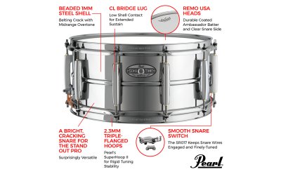 Pearl Rullante Sensitone Heritage Alloy Steel STH1450S 14X5