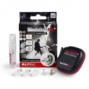 Alpine Kit Auricolari Protezione Uditiva con 3 Filtri Attenuazione Trasparenti