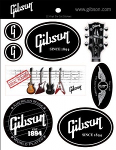 Gibson Logo Guitar G-Sticker1 Pack