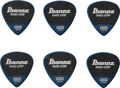 Ibanez Set 6 Plettri Sand Grip Deep Blue da 0,8 mm di Spessore