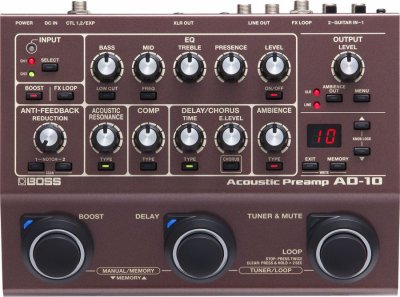 Boss Ad10 Acoustic Preamp Pedale Effetto