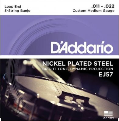 D'Addario Ej57 Muta Banjo Custom Medium 11-22