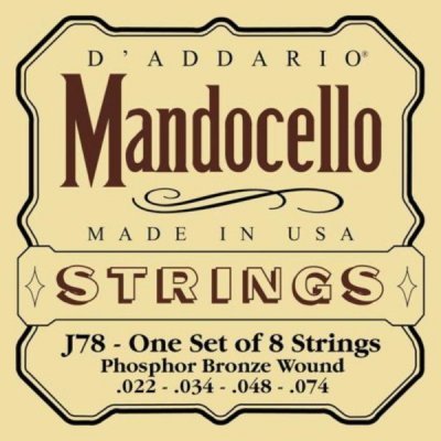 D'Addario J78 Muta Mandoloncello Phosphor Bronze