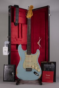 Fender Custom Shop Ltd 59' Stratocaster Hardtail Relic Aged Daphne Blue