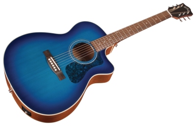Guild OM240CE Dark Blue Burst Chitarra Acustica Elettrificata