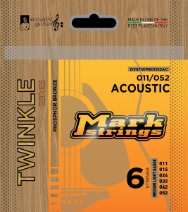 Dv Mark Muta per Chitarra Acustica Twinkle Phosphor Bronze Medium Light 11-52