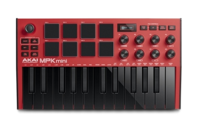 Akai Mpk Mini Mk3 Red Tastiera Usb Midi 25 Tasti
