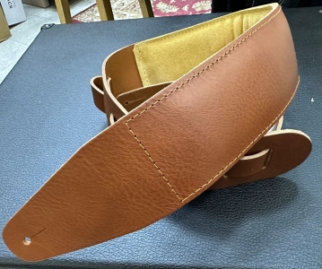 Your Music Tracolla 7 Cm In Cuoio Imbottita Cognac Made In Italy