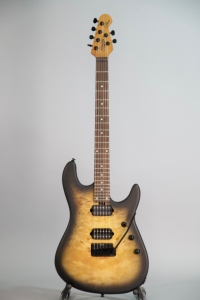 Sterling By Music Man Richardson Cutlass HH 6 Corde Natural Poplar Burl Burst