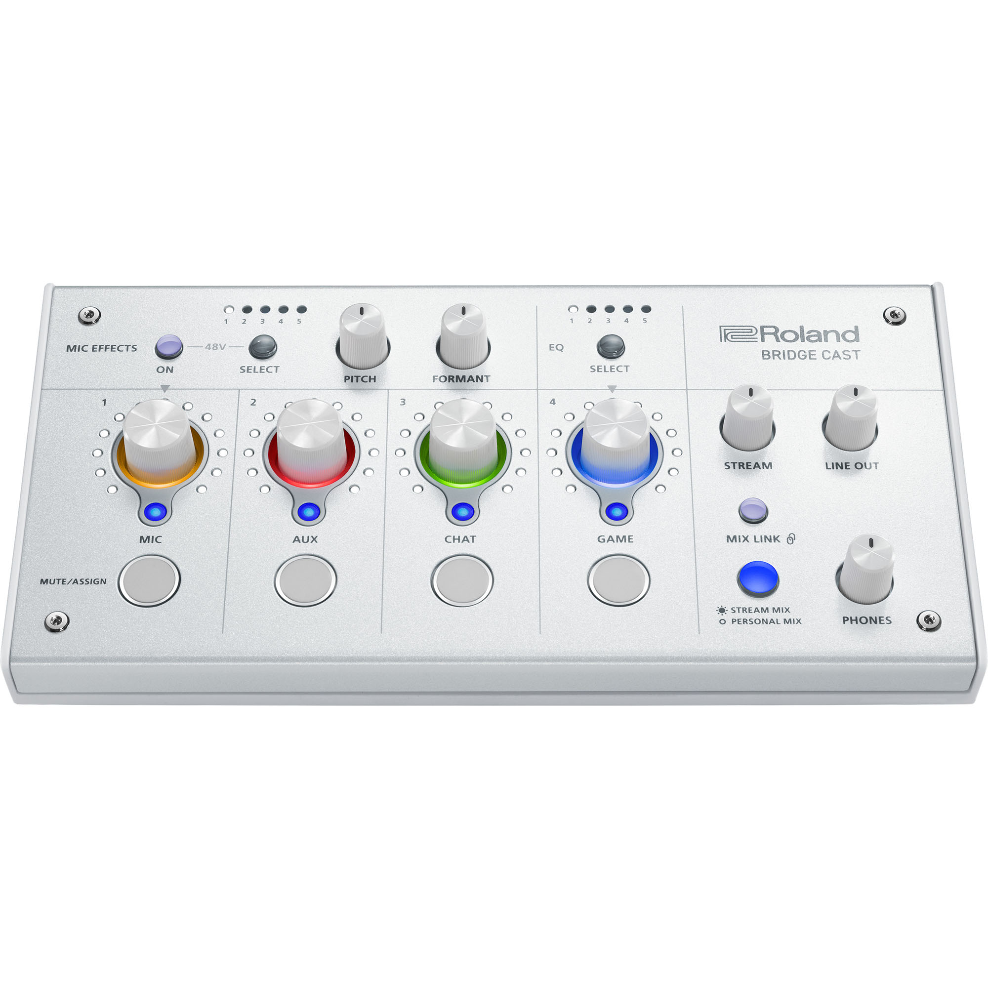 ROLAND BRIDGECAST-WH  Dual Bus Gaming Mixer