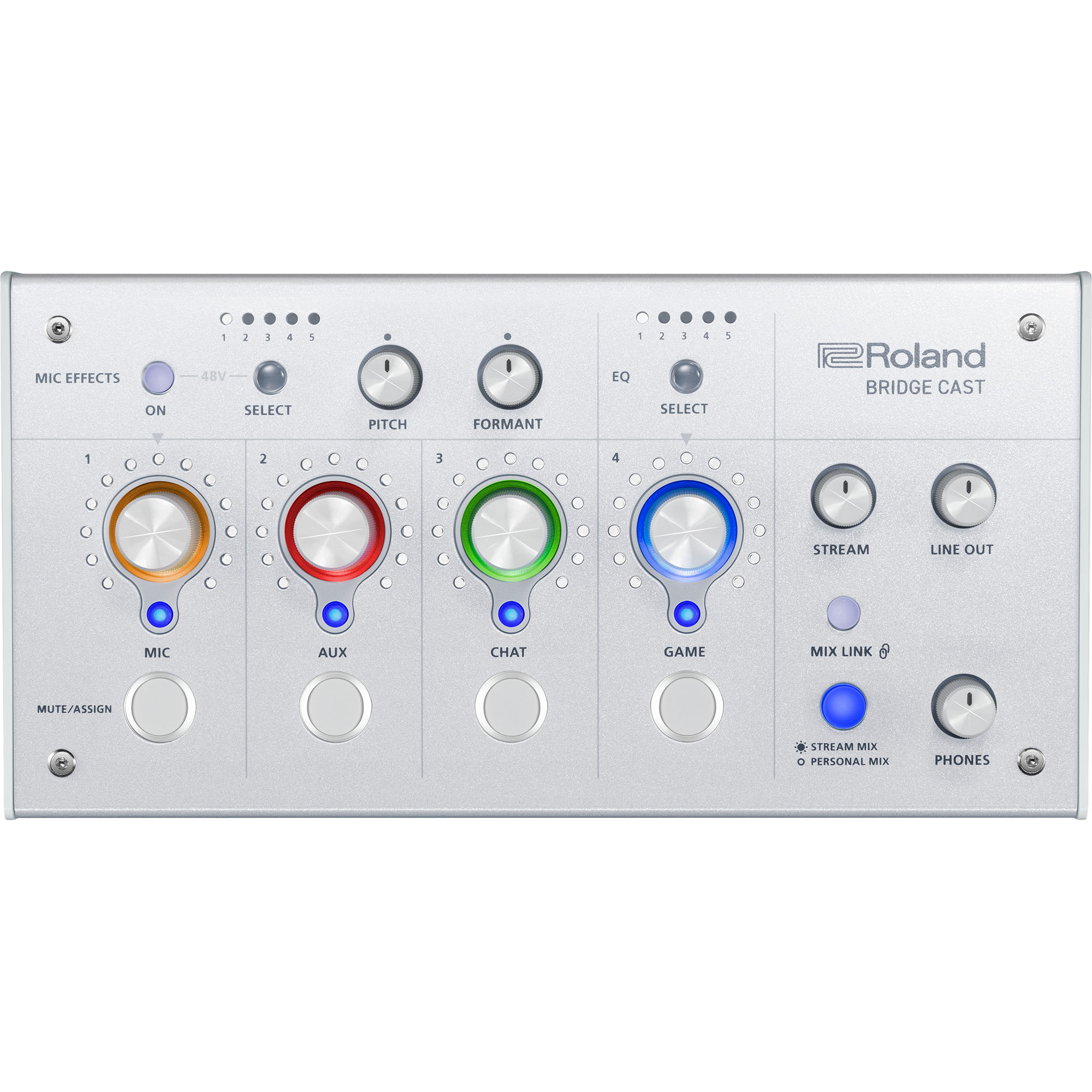 ROLAND BRIDGECAST-WH  Dual Bus Gaming Mixer