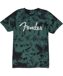 Fender TieDye Logo TShirt Blue Small
