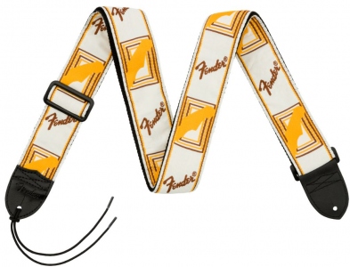 Fender Tracolla 2' Monogrammed White Brown Yellow