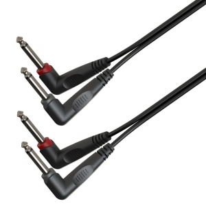 Soundsation Cavo adattatore 2x6.3mm Jack angolato maschio MONO