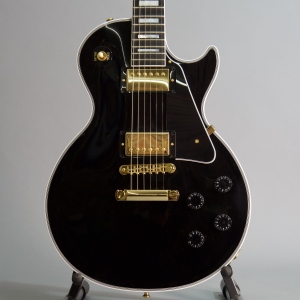 GIBSON LES PAUL CUSTOM EBONY with  EBONY GLOSS FRETBOARD