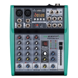 Zzipp Mixer Compatto 4 Canali con Multieffetto DSP e Bluetooth