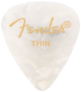 Fender Plettri 351 White Moto Thin Pack 12 Pz