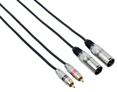 Bespeco Cavo due Connettori Maschi RCA e due Cannon Maschi Mt 5