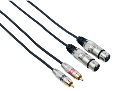 Bespeco Cavo due Connettori Maschi RCA e due Cannon Femmina Mt 5