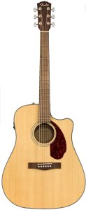 Fender Cd-140Sce Natural Chitarra Acustica Elettrificata Con Case Rigido