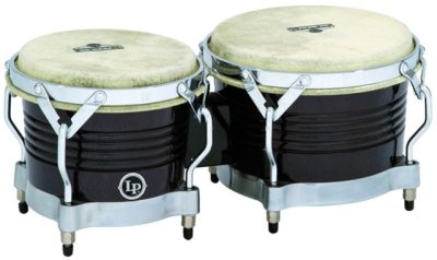 Lp Matador Wood Bongos 7 1/4' e 8 5/8' Black Chrome Hardware