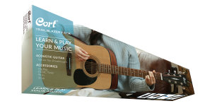 Cort Cap810 Open Pore Pack Chitarra Acustica con Borsa ed Accessori