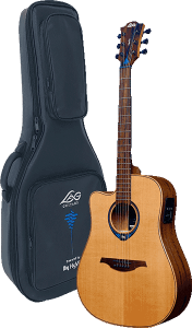 Lag TNHV15DCE Chitarra Acustica Natural Con Hyvibe System
