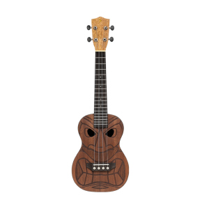 Stagg Tiki series concert ukulele with sapele top, Mena finish, with black nylon gigbag