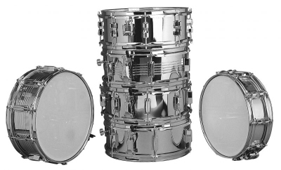 Arware Rullante in Metallo Cromato Liscio 4X13