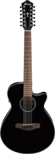 Ibanez AEG5012BKH Chitarra Acustica Amplificata Cutaway 12 Corde Nera